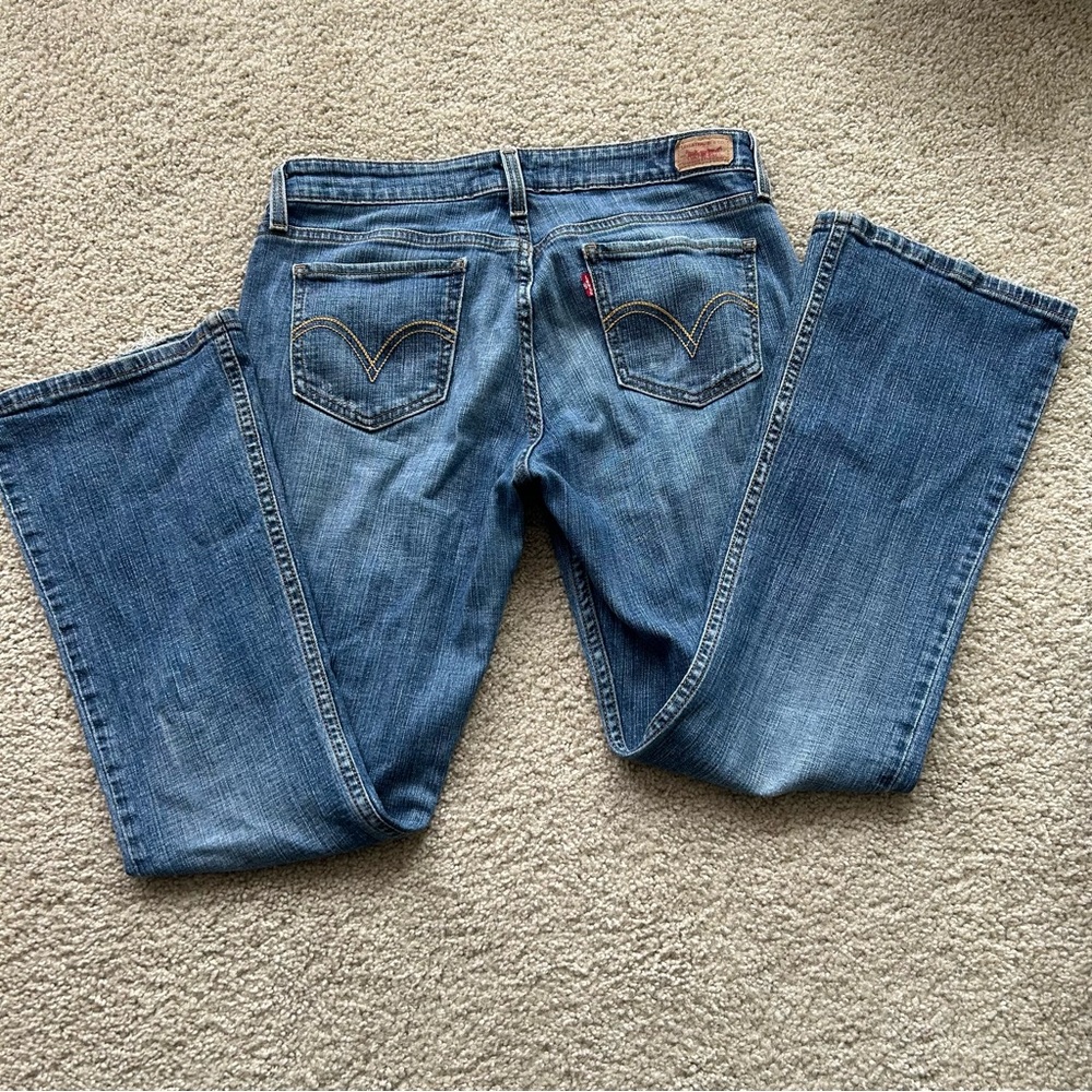 Levi's Super Low Rise 518 Blue Bootcut Women's Jeans Size 9 Y2K Distressed